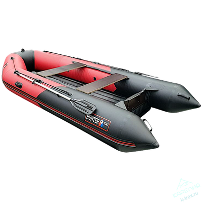 Лодка ПВХ Hunterboat Хантер Классика НД 365ЛКА Красный / Чёрный