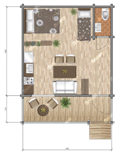 Гостевой домик для базы отдыха "Анапа", 34 м2