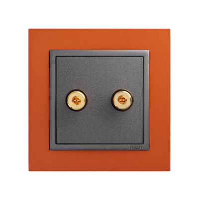 Рамка Logus 90 анимато, 1 пост, темно-оранжевый/серый - Efapel 90910 TTS