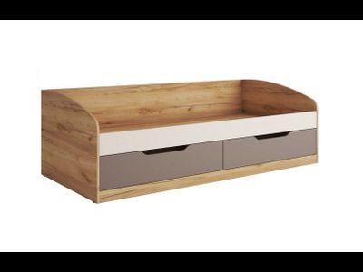 Кровать с ящиками КР-002 РИЧ Миндаль/Глиняный серый (Стиль)