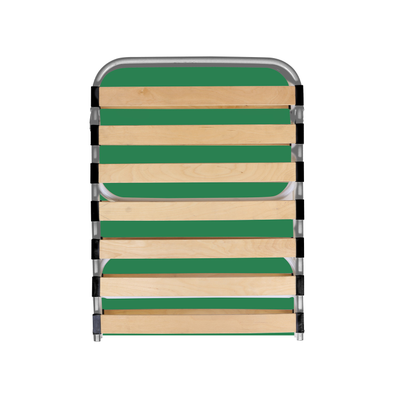 Кровать раскладная усиленная с мягким матрасом РК7М, рисунок зеленый