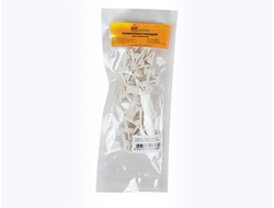 Зажим шторный на рейку U-шина с бегунком белый 20ш [816]