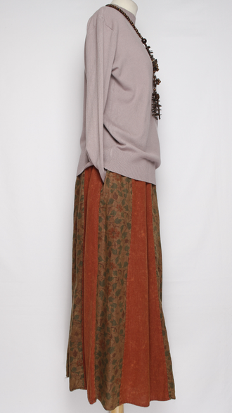 ЮБКА "МНОГО КЛИНЬЕВ" терракотовая до р.52