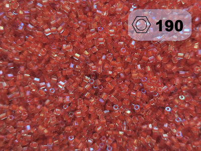 Toho Hexagon 11/0 - 5г - 190 Окрашенный изнутри люстровый хрусталь/тропический закат
