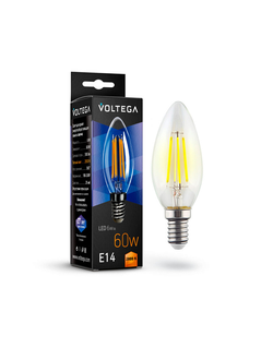 Светодиодная лампа Crystal Candle 6W 2800K E14 360°, 7019