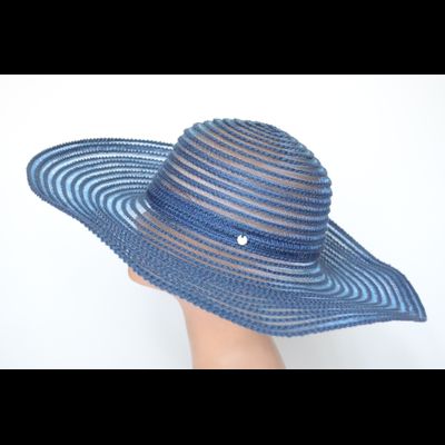 Синяя широкополая шляпа женская HAT YOU 1597