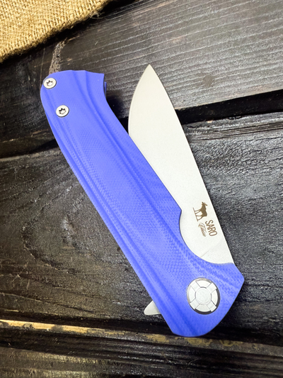 Складной нож ЧИЖ-DOUBLE сталь AUS10, рукоять G10 , цвет синий