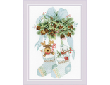 Мишка, шишки и олень 1901, Риолис (набор для вышивания) vkn