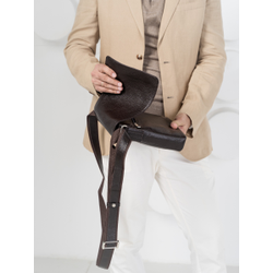 Кожаная мужская сумка Vallecorsa black (арт. 5044-01)