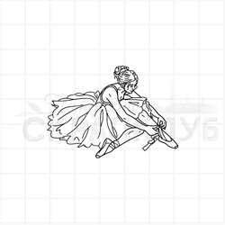 штамп балерина