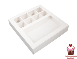 Коробка под 8 конфет + шоколад Белая