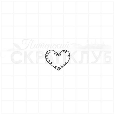 штамп сердце, обшитое по кругу