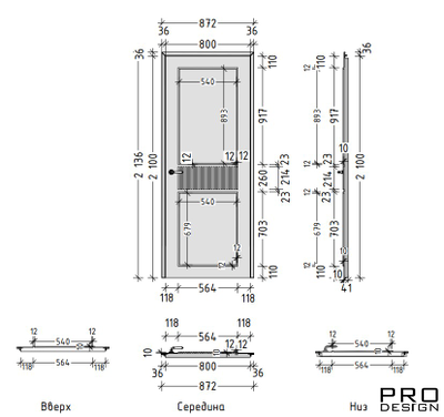 Межкомнатная дверь Eternity Classic Элеганс, высота 2000-2100 мм, ширина 1200 мм, каркас 42 мм, наружного открывания
