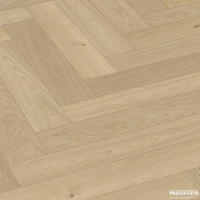 Паркетная доска Meister Дуб Классик Алебастровый 8929 HS500L