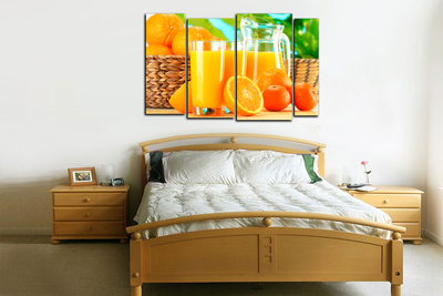 Модульная картина "Апельсины и сок"