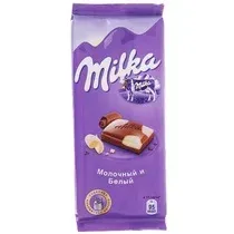 Шоколад Milka Bubbles молочный и белый 90г