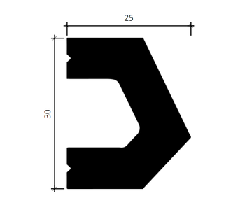 Молдинг 6.51.808 - 30*25*2000мм