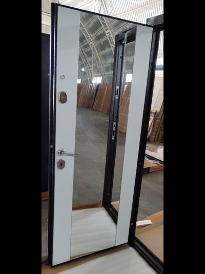 E-Trade.ТАЙГА 7 см. МЕДНЫЙ АНТИК/ ЭМАЛИТ БЕЛЫЙ-ЗЕРКАЛО с ФАЦЕТОМ