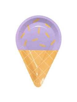 Тарелки мороженое, 10шт, сирень