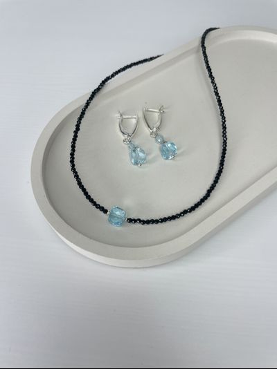 Комплект украшений шпинель/топаз