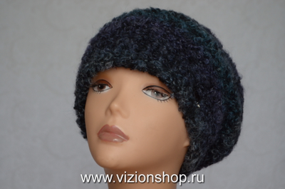 Вязаный модный берет женский зима 2020 Италия Vizio фото итальянских беретов 2020