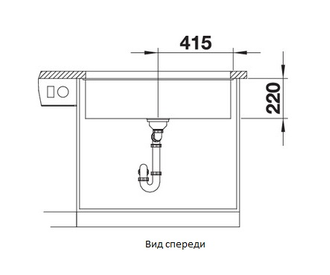 Мойка Blanco SUBLINE 800-U с отв.арм. InFino, 523143