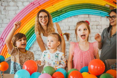 Оформление детского дня рождения в стиле "Радуга" "№ 1463