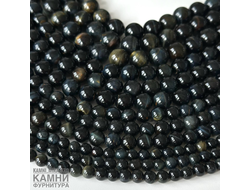 Соколиный глаз шары 6,2-6,4/8,1-8,6/10-10,6/12-12,6 мм, цена за нить 19 см