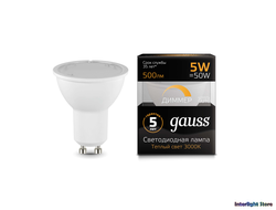 Gauss LED MR16 5w 830/840 220v Dim GU10