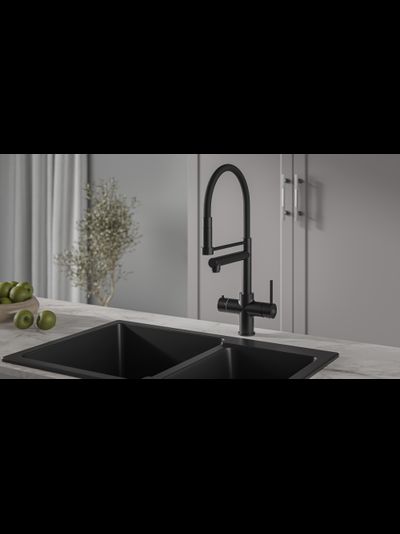 Система мгновенного кипячения воды 4в1 AQUAHOT ROME Black Matte (матовый черный)