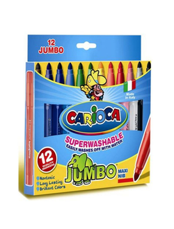 Фломастеры 12 цветов Jumbo Carioca, 40569