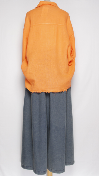 Рубашка-жакет "КЛАПАНЫ ВИНТАЖНАЯ" оранжевая р.50-58