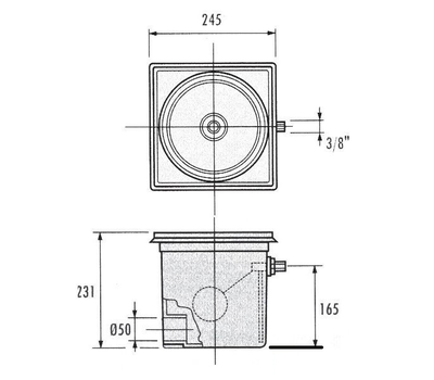 Регулятор уровня воды пластиковый Fiberpool из ABC-пластика YAE050
