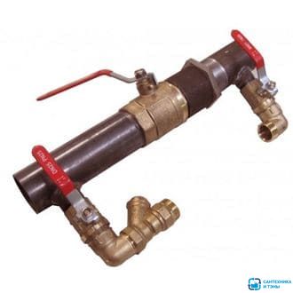 Байпас для циркуляционного насоса отопления черный Ф50 в сборе