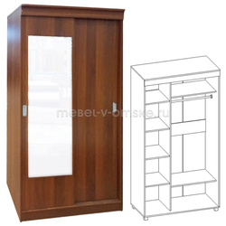 ФР496 Шкаф-купе Ш120.02 с зеркалом. Размер: 1200х2100х600.