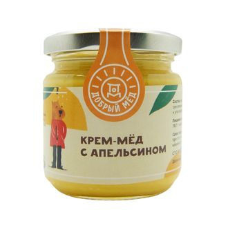 Крем-мёд с апельсином, 220г (Добрый мёд)