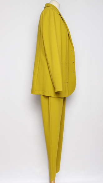 КОСТЮМ БРЮЧНЫЙ "ДВОЙКА ТРИКОТАЖ" горчица р.50-56