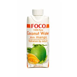Кокосовая вода с манго без сахара, 0,33л (FOCO)