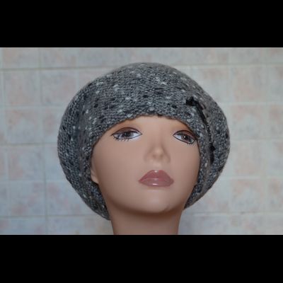 Берет женский меланж Vizio Италия 5520 серый