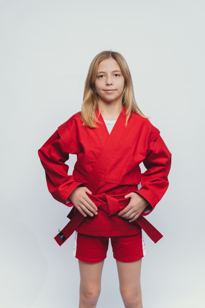 Куртка для самбо ВФС BRAVEGARD Победа Junior красная