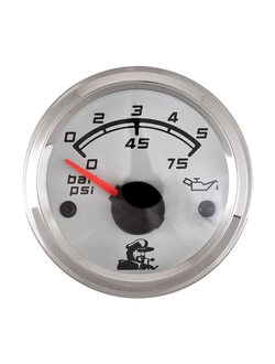 Указатель давления масла, Мореман, 0-5 Bar,  белый циферблат