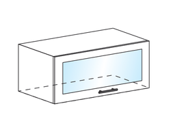ШВГС 800 Шкаф настенный Г со стеклом