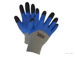 Перчатки нейлоновые с нитриловым покрытием (синий)