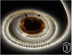 Лента светодиодная 2835, 600LED, 12V, НЕЙТРАЛЬНЫЙ белый (4000-4400к)  48W/5м, 8мм, IP20  AQ