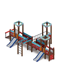 «Королевство» (Красное) ДИК 1.15.05-03 H=750 игровой комплекс