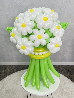 Букет из 17 белых ромашек