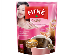 Кофе FITNE Coffee Instant Coffee Mix with Collagen 150 гр 10 пакетиков (10*15 гр)