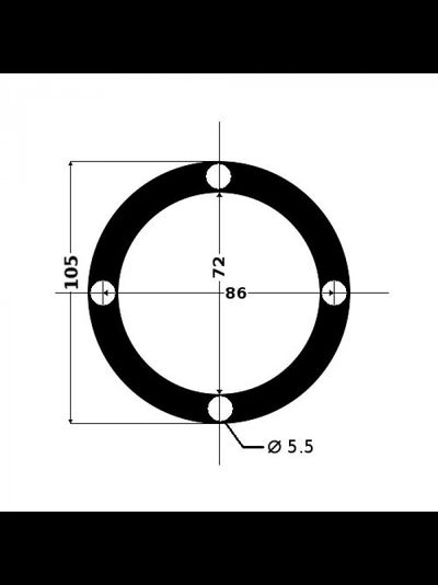 Кожух для пучка тросов Poseidon 010191BT Ø105мм 70мм из чёрного термоэластопласта, 2 штуки