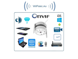 DE/VN-XMC40 Панорамная WiFi/LAN охранная видеокамера+датчик дыма. Ночное видение, интерком связь, с DVR. Full HD, 4 МП (ICSEE/XMEYE)
