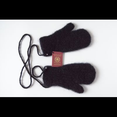 Женские черные варежки из мохера Италия Vizio 9020 MUL фото